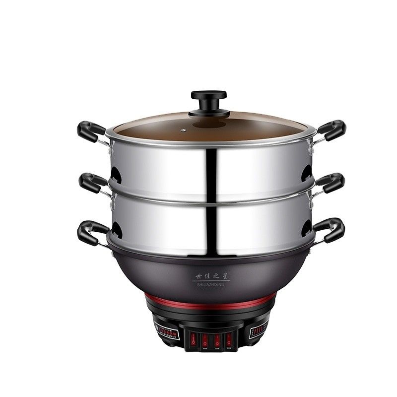 Hotéis Multifunção Electric Food Steamer Anti-Stick Inner Multi Cooker Noodle Pão de Fritura