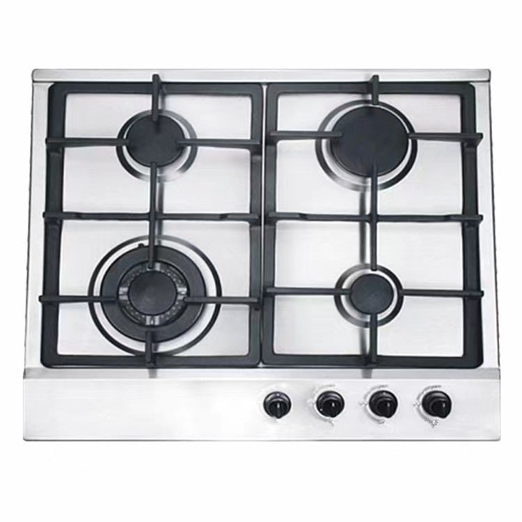 Caixa de cozinha com botão de metal e bocal de latão 4 Gás 1 Single Electric Infrared Ceramic Hob