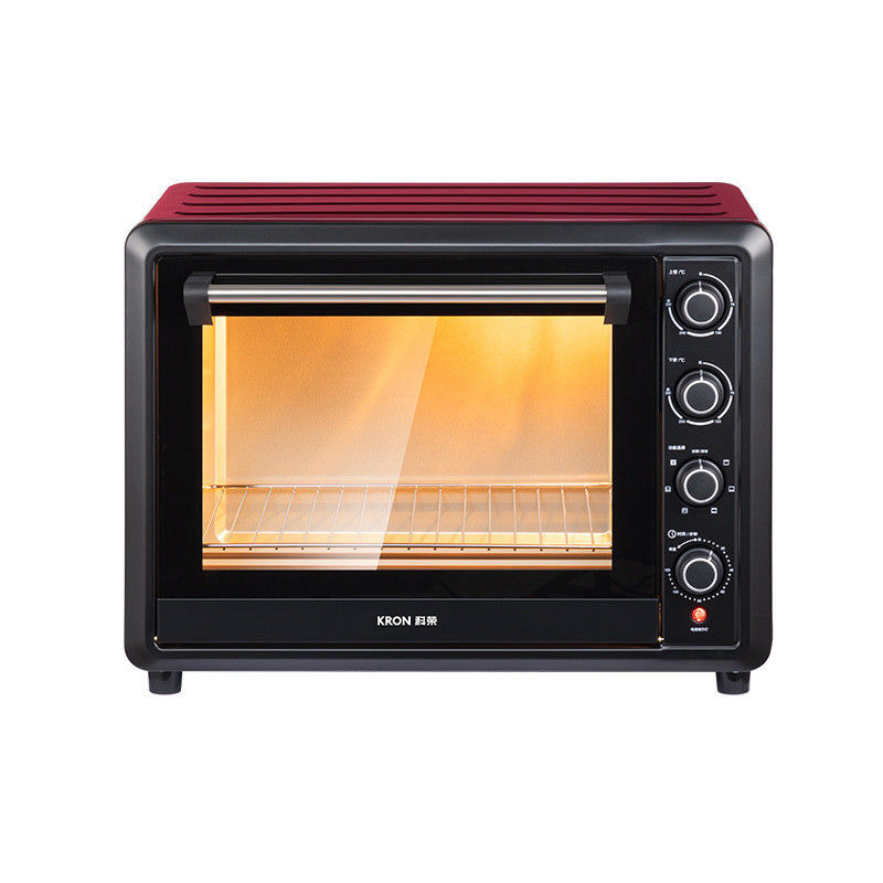 Forno elétrico com controle de temporizador mecânico Forno de fritura a ar e bandeja de cozimento de tela LCD