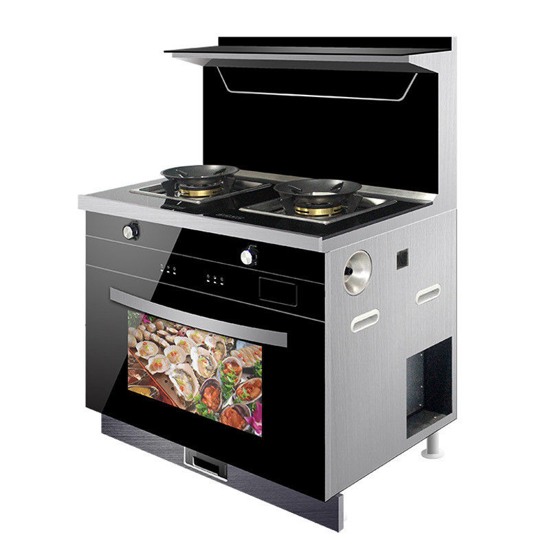 Combustível de cozinha a gás integrado, capuz de baixo ruído, assado a vapor com micro-vaporização e forno