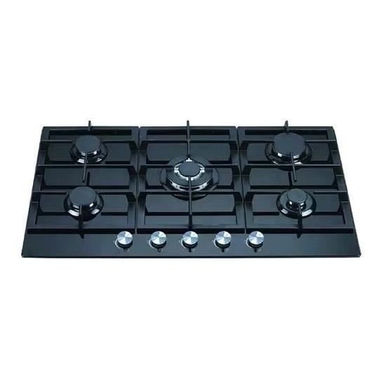 5 Cozinha a gás com ignição automática e construída em fogão a gás de vidro temperado